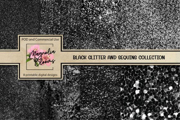 Black Glitter and Sequins Backgrounds: Instant Glamour for Your Designs
