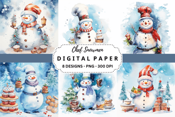 Bring Winter Magic to Your Projects with Chef Snowmen Backgrounds
