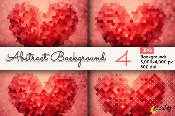 Elevate Your Projects with Heart Abstract Backgrounds