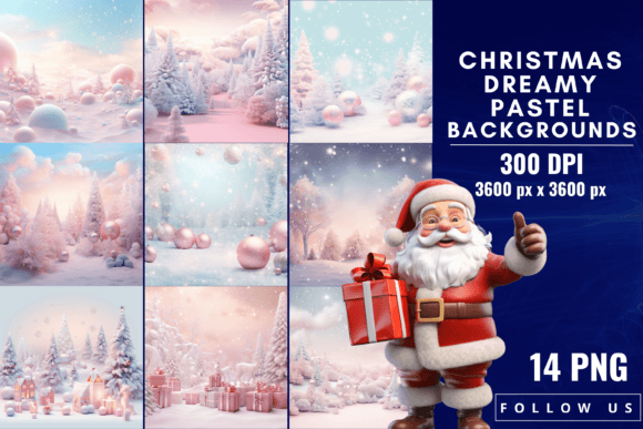 Embrace the Soft Glow of Christmas Dreamy Pastel Backgrounds