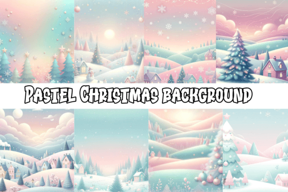 Enchanting Pastel Christmas Backgrounds for Modern Design