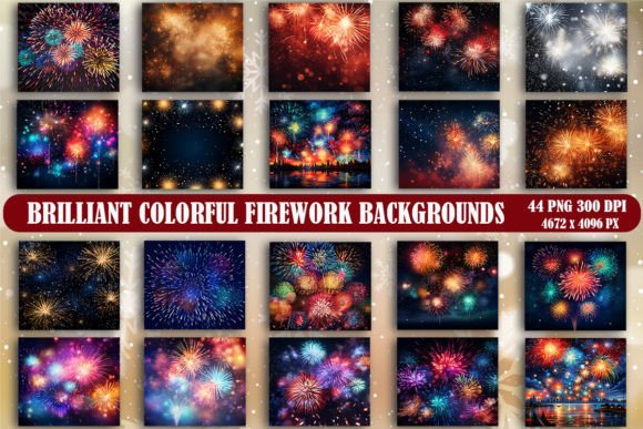Ignite Your Designs with Brilliant Colorful Firework Backgrounds