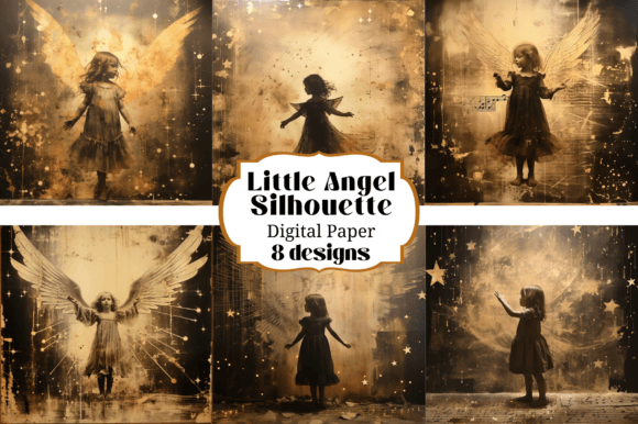 Little Angel Silhouette Backgrounds: A Designer's Guide