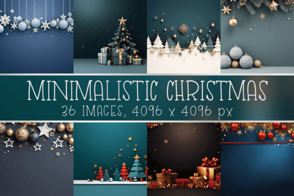 Minimalistic Christmas Backgrounds: Clean Festive Design Assets