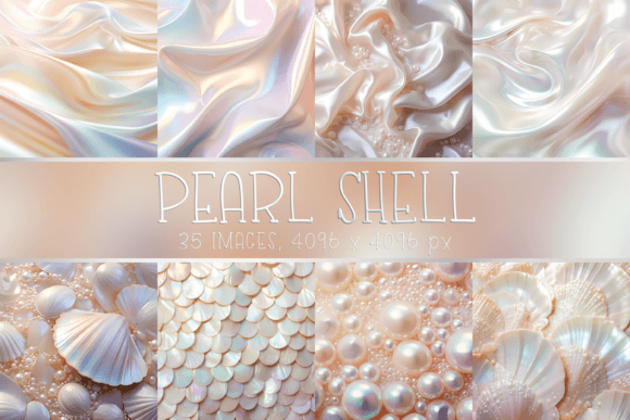 Pearl and Shell Backgrounds: 35 Designs for Elegant Projects