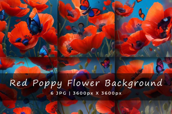 Red Poppy Flower Backgrounds for Vibrant Design