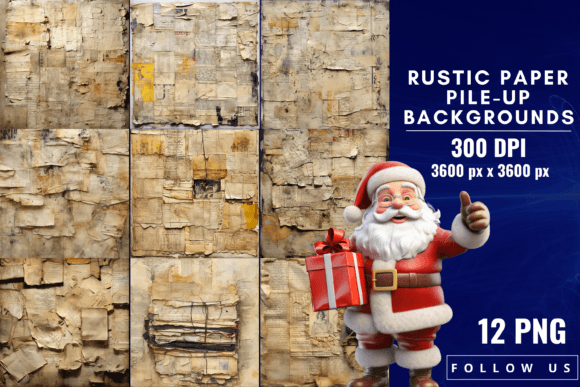 Rustic Paper Pile-Up Backgrounds: Infusing Timeless Texture into Modern Design