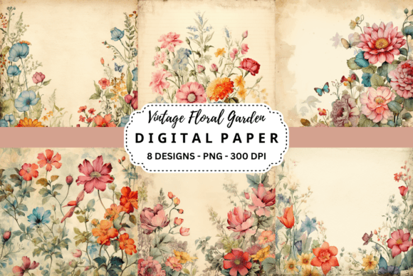 Timeless Appeal: Using Vintage Floral Garden Backgrounds in Your Projects