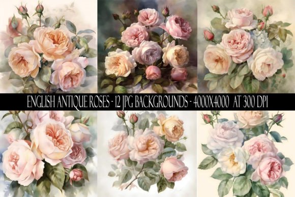 Timeless Elegance: Using English Antique Rose Backgrounds in Your Projects