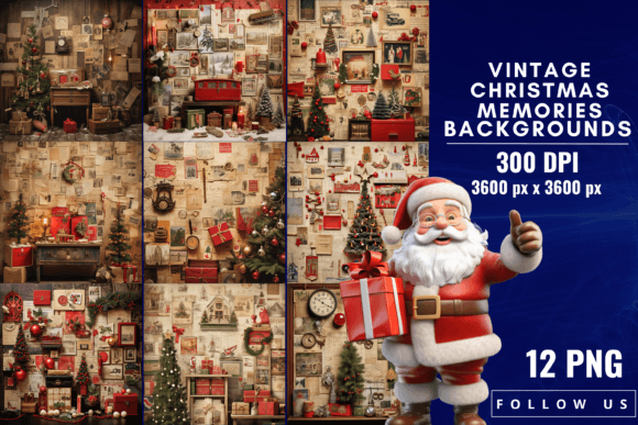 Timeless Holiday Design with Vintage Christmas Memories Backgrounds