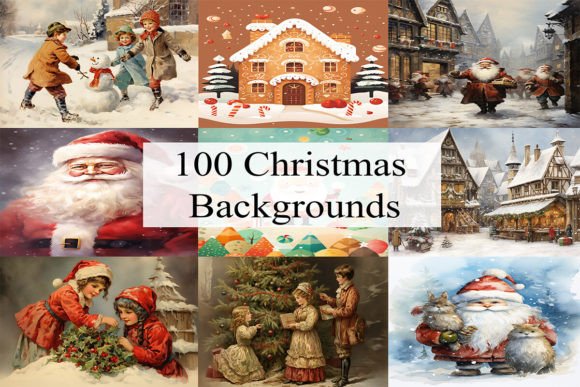 Unwrap 100 Festive Designs: A Christmas Backgrounds Bundle Guide