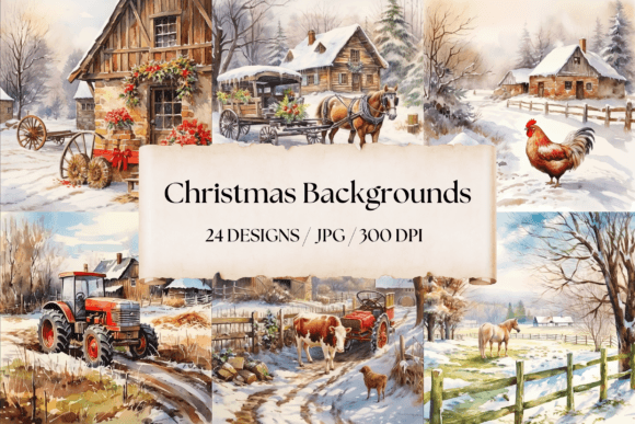 Watercolor Christmas Backgrounds: Festive Design Assets for Every Project