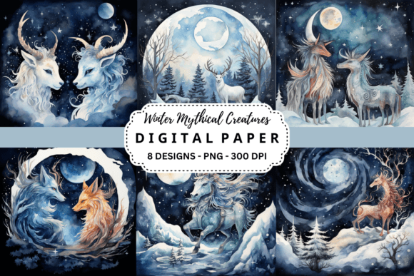 Winter Mythical Creatures Backgrounds: A Designer's Guide